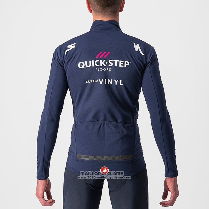 2022 Maillot Cyclisme Deceuninck Quick Step Fonce Bleu Manches Longues et Cuissard